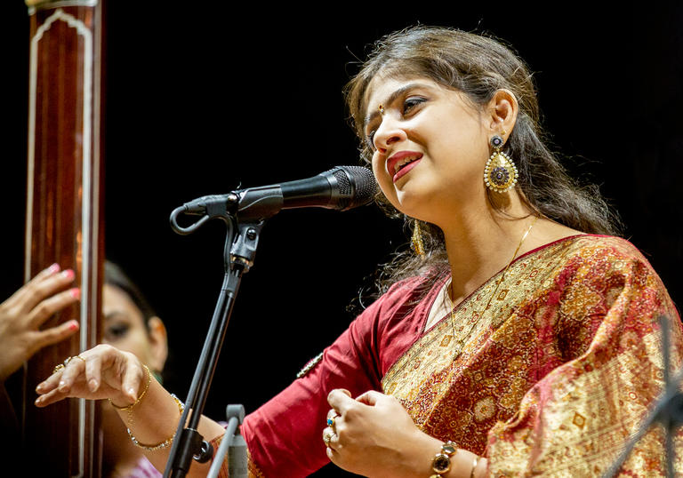 Kaushiki Chakraborty singing live on stage