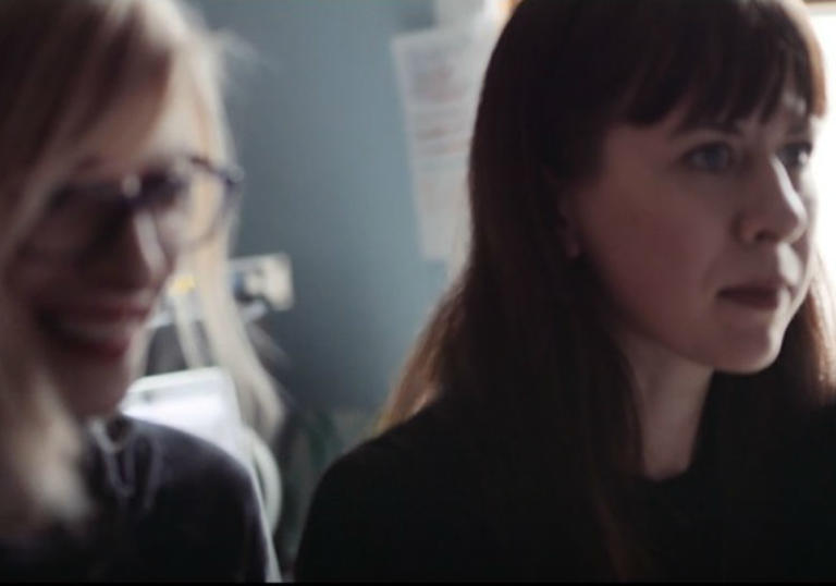 Kelly Moran and Missy Mazzoli playing piano together