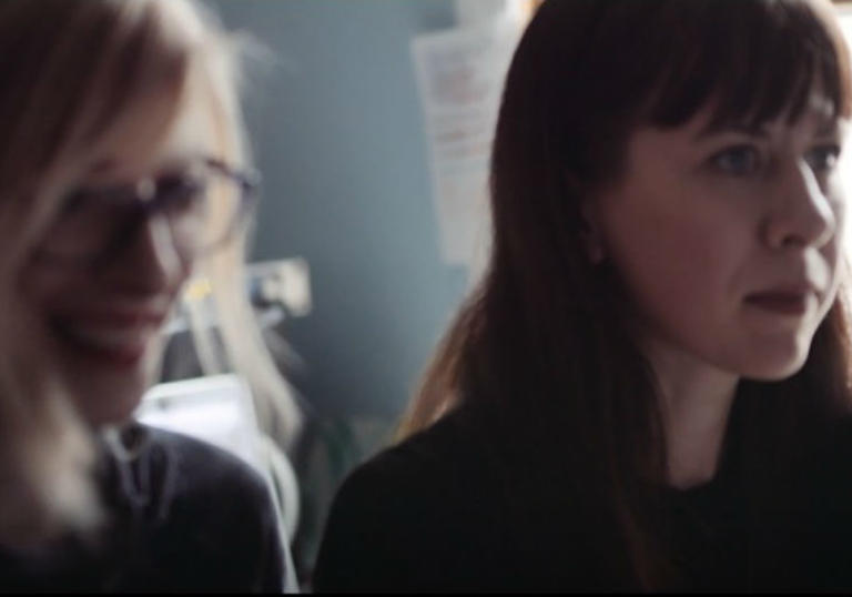 Kelly Moran and Missy Mazzoli playing piano together