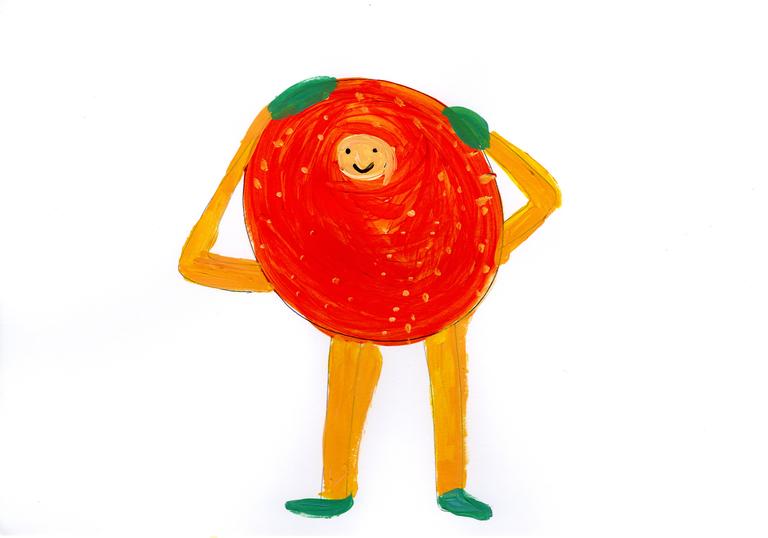 illlustration of an orange
