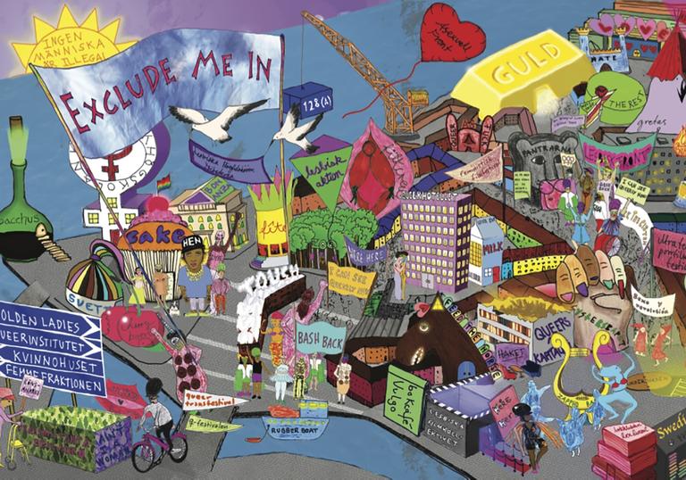 Illustration exploring idea of queer spaces