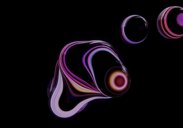 swirling purple hues on a black background
