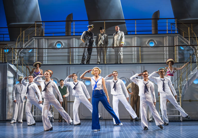 Sutton Foster and the cast of Anything Goes