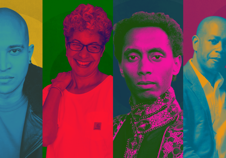 Four composers in bright colours