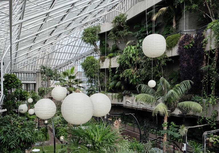 Image of Akari lamps in Conservatory