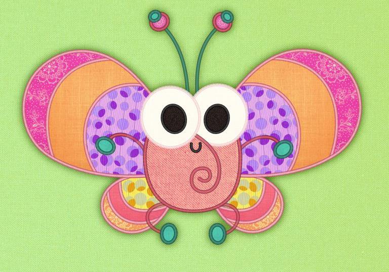 An animated still from Patchwork Butterfly