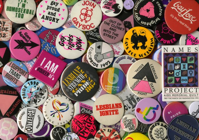 A selection of LGBTQ+ ephemera