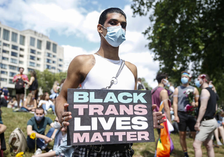 Black Trans Lives Matter protester