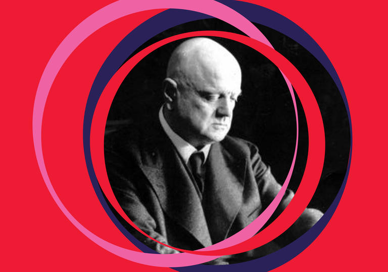 Black and white photo of Jean Sibelius