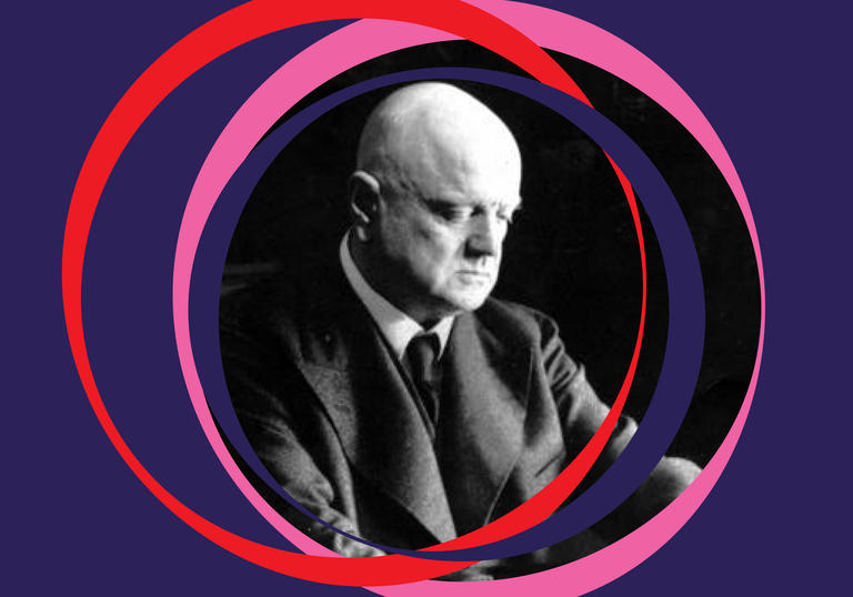 Black and white photo of Jean Sibelius