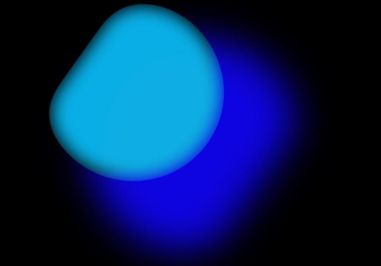 abstract blue graphic against a black background
