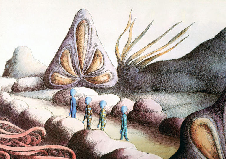 A still from: La Planète Sauvage (Fantastic Planet)