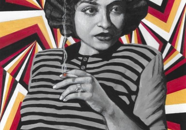 Soheila Sokhanvari, Rebel (Portrait of Zinat Moadab), 2021, © Soheila Sokhanvari.