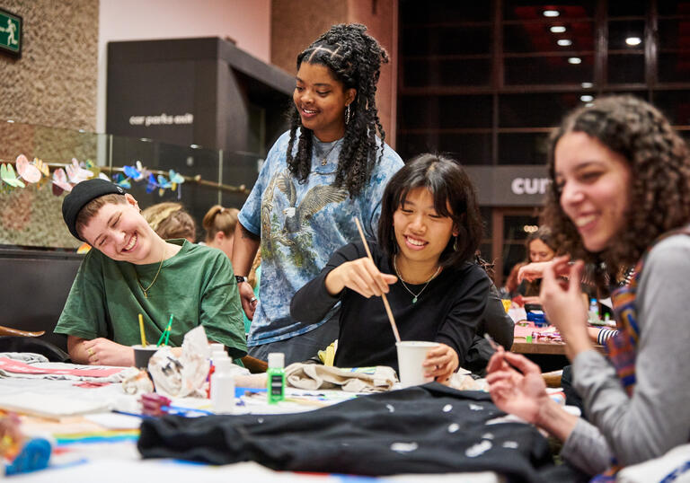 Young people at a workshop