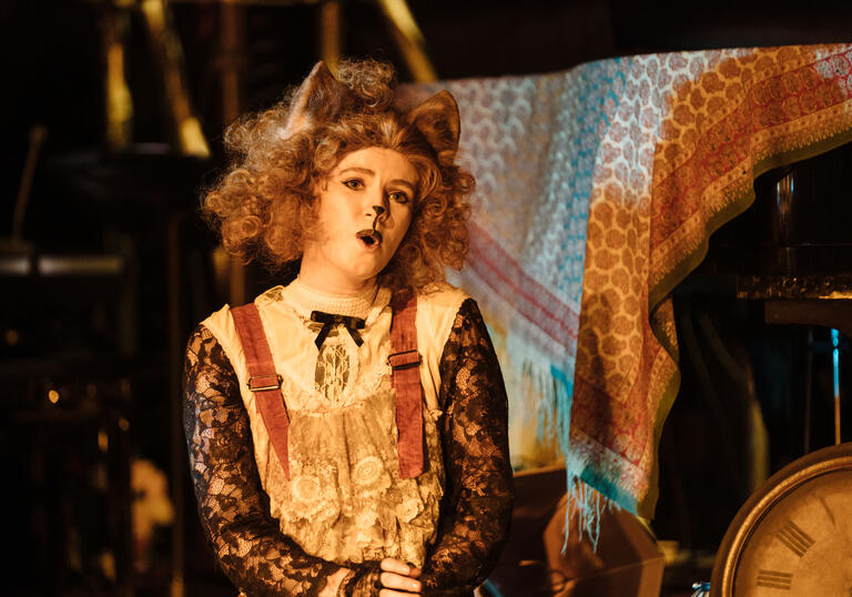 Guildhall School opera singer in cat costume
