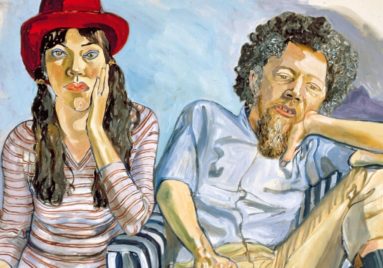 Painting by Alice Neel of Benny and Mary Ellen Andrews, 1972