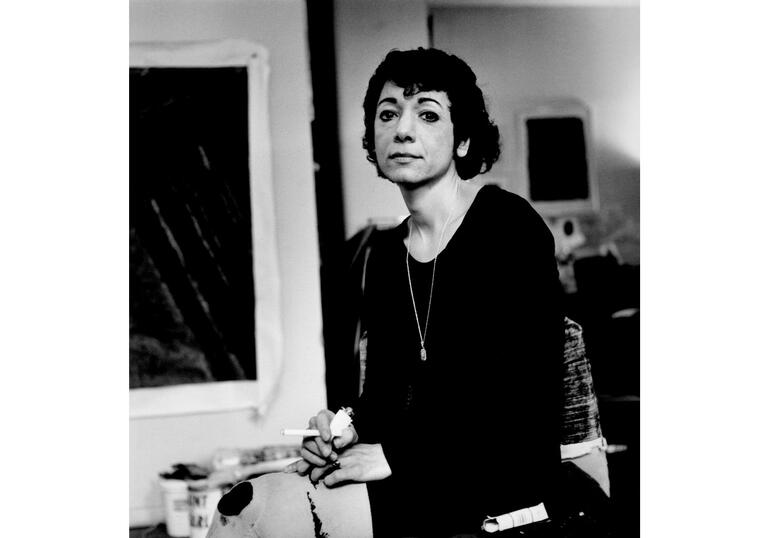 black and white photo of Irene Pesllikis