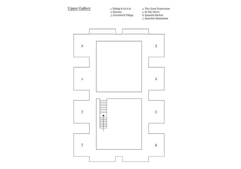 upper gallery map of Alice Neel exhibition