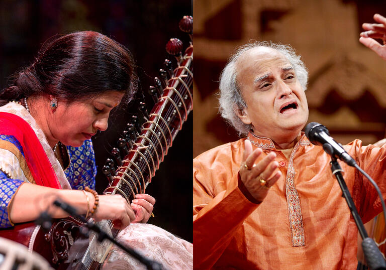 Side by side photo of performers Anupama and Ulhas