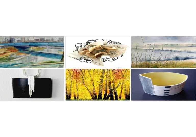 Six images by members of the art group Makers at the City Edge