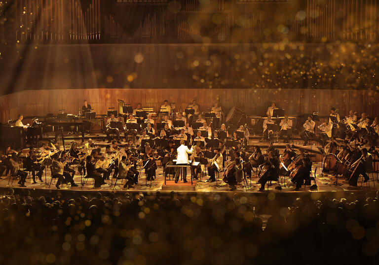 The London Concert Orchestra performing on stage