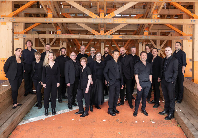 Members of The Fourth Choir dressed in black