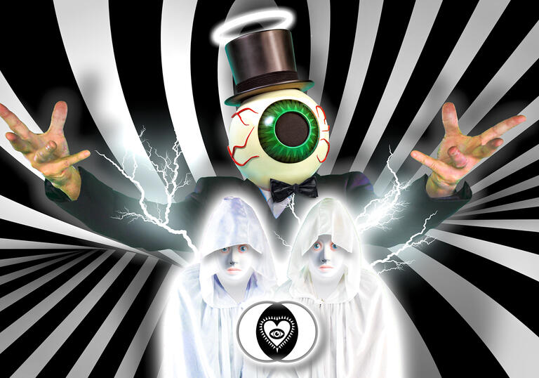 Composite image of experimental band The Residents