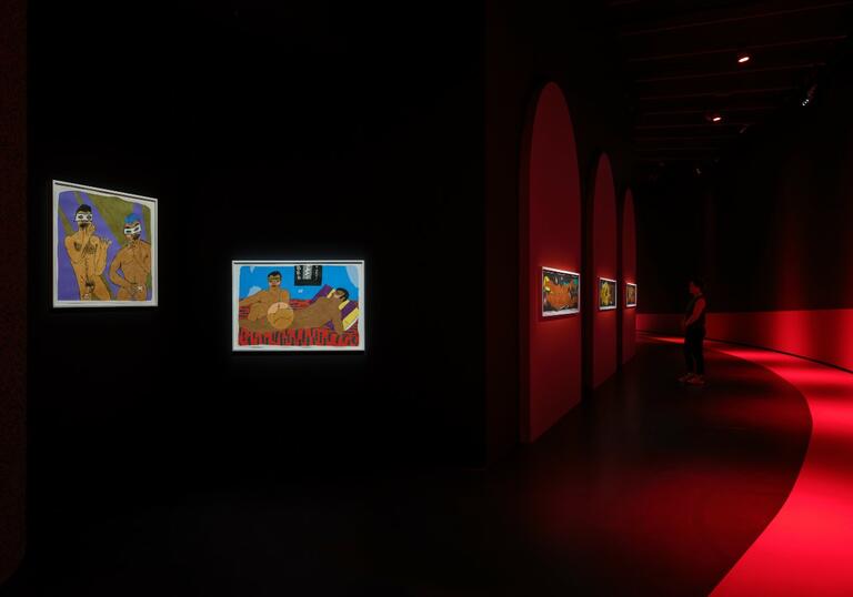 14. Soufiane Ababri installation view, 2024, The Curve © Eva Herzog and Barbican Art Gallery