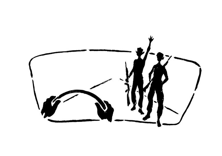 black and white pictogram