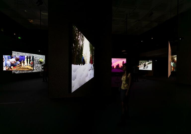 Francis Alÿs: Ricochets, installation view, Barbican Art Gallery, 27 June – 1 September 2024. © Jemima Yong / Barbican Art Gallery.
