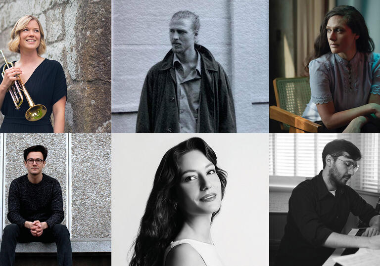 A composite image of the musicians in the Magnum Opus showcase