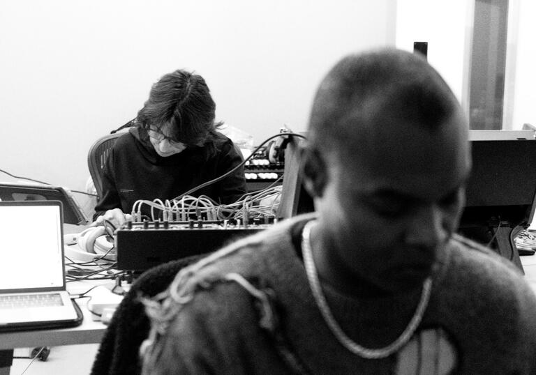Photo of electronic musicians Actress and Suzanne Ciani