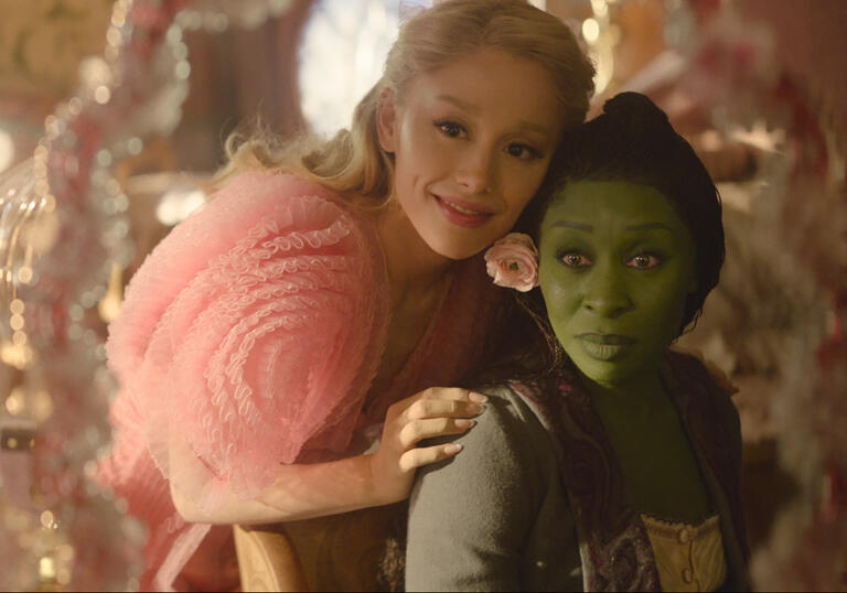 Ariana Grande and Cynthia Eviro as Glinda and Elphaba
