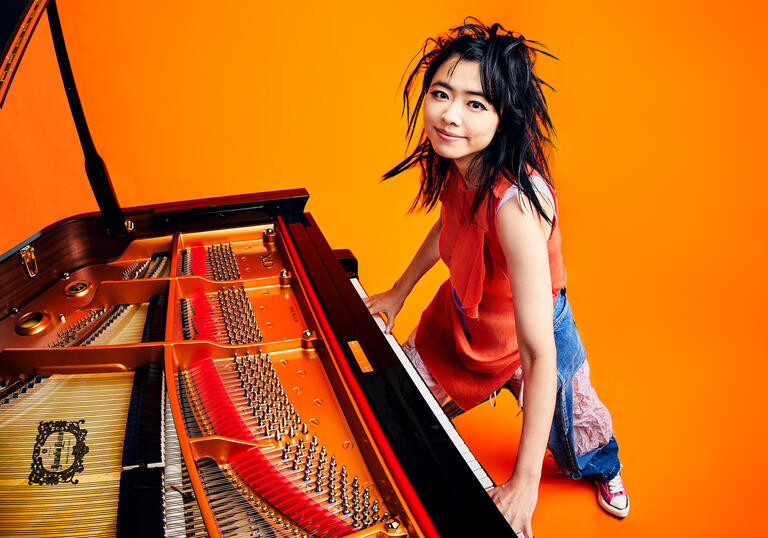 Hiromi on the piano