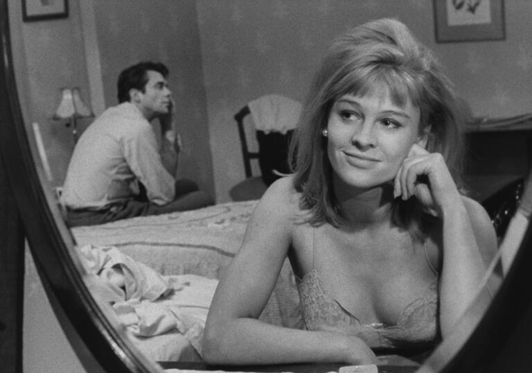 Julie Christie gazes into the mirror