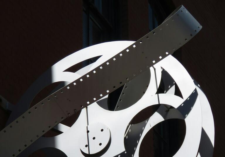 Black and white abstract image of film