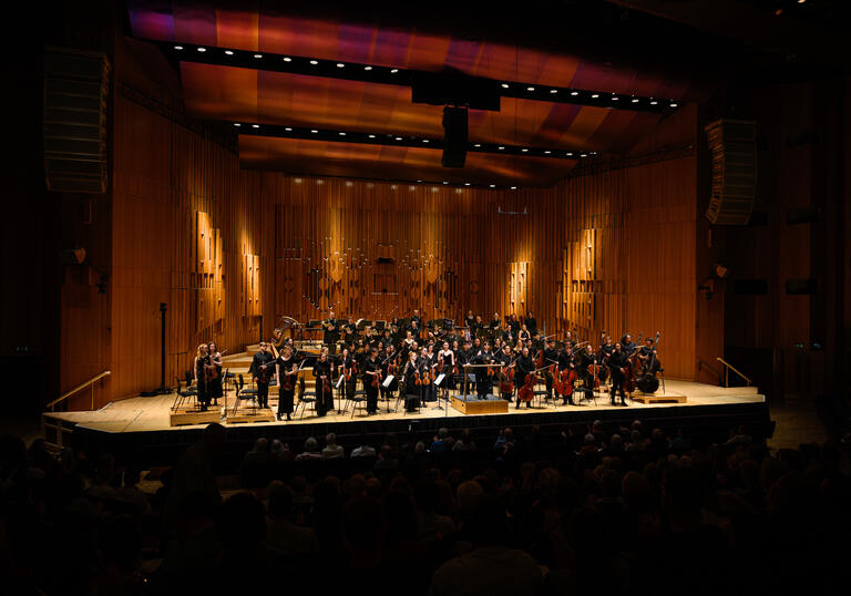 Guildhall Symphony Orchestra on stage at Barbican Hall