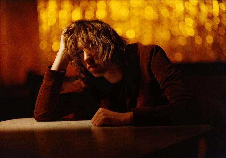 Daniel Avery sat at a table