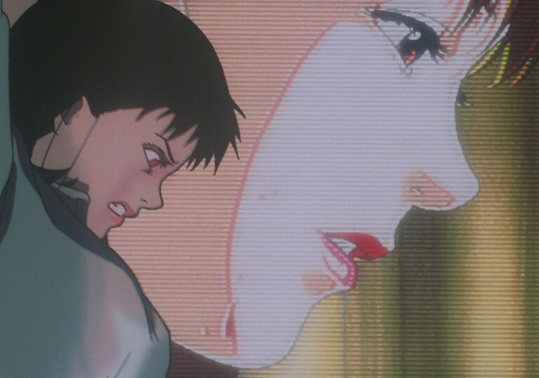 A women with her shadow