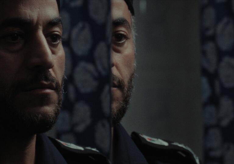 A man in a mirror