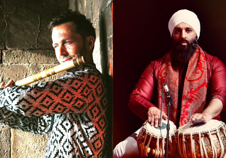Two photos side-by-side of Jason Kalidas and Inderpal Pali Kalsi