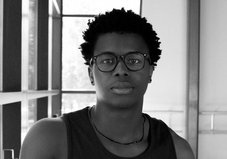 An image of Mthuthuzeli November in black and white