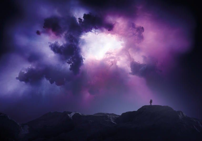 Photo of science fiction landscape