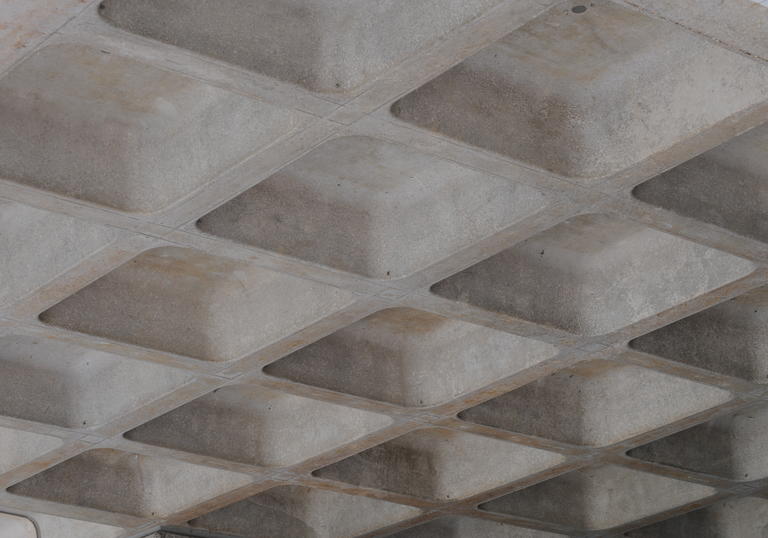 Photo of concrete roof on Barbican highwalk