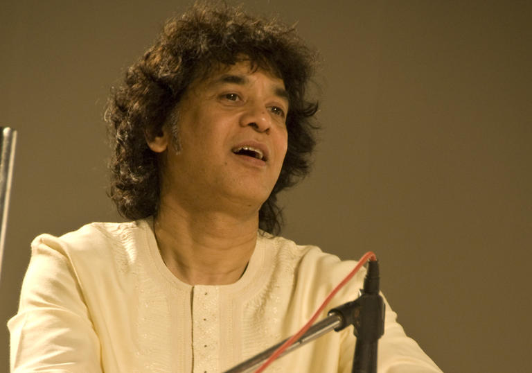 Zakir Hussain playing the tabla