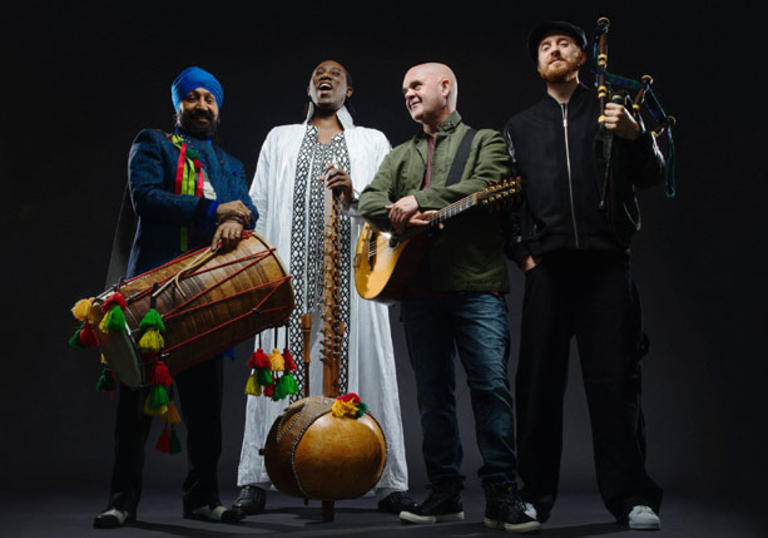 Afro Celt Soundsystem and their instruments