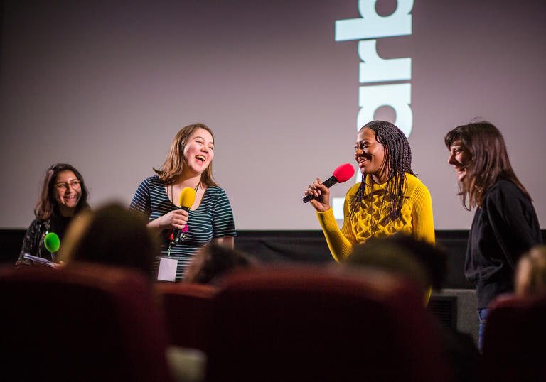 Photo of young people on stage