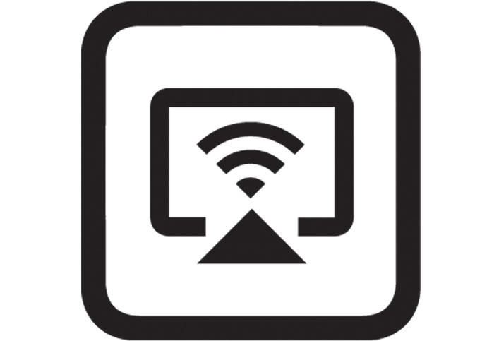 TV icon with waves