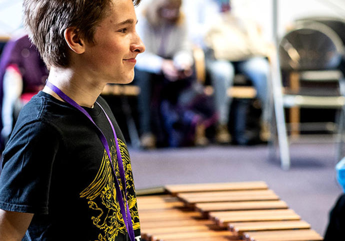 Boy with a glockenspiel