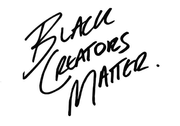 Black Creators Matter logo in black